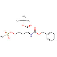 159877-09-5 tert-butyl (2S)-5-methylsulfonyloxy-2-(phenylmethoxycarbonylamino)pentanoate chemical structure
