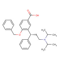 754159-68-7 3-[(1R)-3-[di(propan-2-yl)amino]-1-phenylpropyl]-4-phenylmethoxybenzoic acid chemical structure