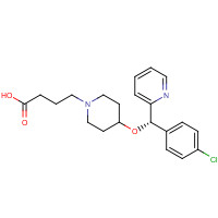 125602-71-3 4-[4-[(S)-(4-chlorophenyl)-pyridin-2-ylmethoxy]piperidin-1-yl]butanoic acid chemical structure