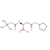 71447-58-0 (2S)-4-cyclopentyloxy-2-[(2-methylpropan-2-yl)oxycarbonylamino]-4-oxobutanoic acid chemical structure