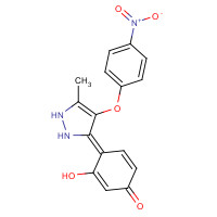 476609-64-0 (4Z)-3-hydroxy-4-[5-methyl-4-(4-nitrophenoxy)-1,2-dihydropyrazol-3-ylidene]cyclohexa-2,5-dien-1-one chemical structure