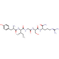 110590-65-3 (2S,3S)-N-[2-[[(2S)-1-[[(2S)-1-amino-5-(diaminomethylideneamino)-1-oxopentan-2-yl]amino]-3-hydroxy-1-oxopropan-2-yl]amino]-2-oxoethyl]-2-[[(2S)-2-amino-3-(4-hydroxyphenyl)propanoyl]amino]-3-methylpentanamide chemical structure