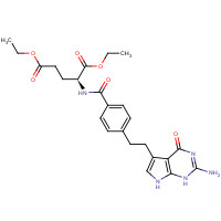 146943-43-3 diethyl (2S)-2-[[4-[2-(2-amino-4-oxo-1,7-dihydropyrrolo[2,3-d]pyrimidin-5-yl)ethyl]benzoyl]amino]pentanedioate chemical structure