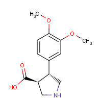 1049980-11-1 (3S,4R)-4-(3,4-dimethoxyphenyl)pyrrolidine-3-carboxylic acid chemical structure