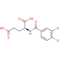 104252-58-6 (2S)-2-[(3,4-dichlorobenzoyl)amino]pentanedioic acid chemical structure