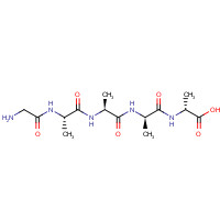 53093-86-0 (2R)-2-[[(2R)-2-[[(2S)-2-[[(2S)-2-[(2-aminoacetyl)amino]propanoyl]amino]propanoyl]amino]propanoyl]amino]propanoic acid chemical structure