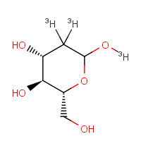77252-38-1 (2R,3S,4R)-2-(hydroxymethyl)-5,5-ditritio-6-tritiooxyoxane-3,4-diol chemical structure