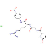 115389-02-1 (2S)-N-[2-[[(2S)-5-(diaminomethylideneamino)-1-(4-nitroanilino)-1-oxopentan-2-yl]amino]-2-oxoethyl]-5-oxopyrrolidine-2-carboxamide;hydrochloride chemical structure
