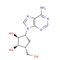 19186-33-5 (1R,2S,3R,5R)-3-(6-aminopurin-9-yl)-5-(hydroxymethyl)cyclopentane-1,2-diol chemical structure