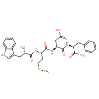 35144-91-3 (3S)-3-[[(2S)-2-[[(2S)-2-amino-3-(1H-indol-3-yl)propanoyl]amino]-4-methylsulfanylbutanoyl]amino]-4-[[(2S)-1-amino-1-oxo-3-phenylpropan-2-yl]amino]-4-oxobutanoic acid chemical structure