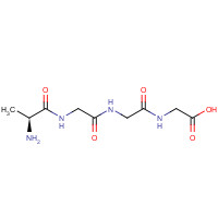 5123-42-2 2-[[2-[[2-[[(2S)-2-aminopropanoyl]amino]acetyl]amino]acetyl]amino]acetic acid chemical structure