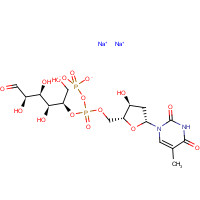 108393-33-5 disodium;[[(2R,3S,5R)-3-hydroxy-5-(5-methyl-2,4-dioxopyrimidin-1-yl)oxolan-2-yl]methoxy-[(2R,3S,4S,5R)-1,3,4,5-tetrahydroxy-6-oxohexan-2-yl]oxyphosphoryl] phosphate chemical structure