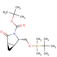 220623-07-4 tert-butyl (1R,4S,5S)-4-[[tert-butyl(dimethyl)silyl]oxymethyl]-2-oxo-3-azabicyclo[3.1.0]hexane-3-carboxylate chemical structure