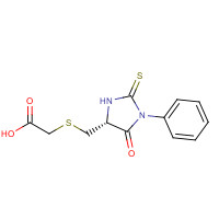 29635-91-4 2-[[(4R)-5-oxo-1-phenyl-2-sulfanylideneimidazolidin-4-yl]methylsulfanyl]acetic acid chemical structure