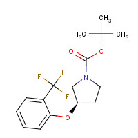 960491-88-7 tert-butyl (3R)-3-[2-(trifluoromethyl)phenoxy]pyrrolidine-1-carboxylate chemical structure