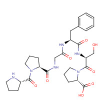 23828-06-0 (2S)-1-[(2S)-3-hydroxy-2-[[(2S)-3-phenyl-2-[[2-[[(2S)-1-[(2S)-pyrrolidine-2-carbonyl]pyrrolidine-2-carbonyl]amino]acetyl]amino]propanoyl]amino]propanoyl]pyrrolidine-2-carboxylic acid chemical structure