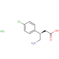 63701-55-3 (3R)-4-amino-3-(4-chlorophenyl)butanoic acid;hydrochloride chemical structure