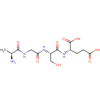 61756-28-3 (2S)-2-[[(2S)-2-[[2-[[(2S)-2-aminopropanoyl]amino]acetyl]amino]-3-hydroxypropanoyl]amino]pentanedioic acid chemical structure