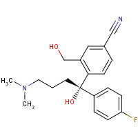 488787-59-3 4-[(1S)-4-(dimethylamino)-1-(4-fluorophenyl)-1-hydroxybutyl]-3-(hydroxymethyl)benzonitrile chemical structure