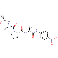 61596-39-2 (2S)-1-[(2S)-2-acetamidopropanoyl]-N-[(2S)-1-(4-nitroanilino)-1-oxopropan-2-yl]pyrrolidine-2-carboxamide chemical structure