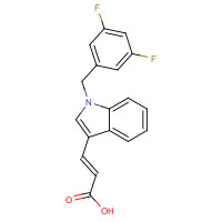 307352-81-4 (E)-3-[1-[(3,5-difluorophenyl)methyl]indol-3-yl]prop-2-enoic acid chemical structure