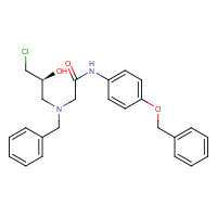 777934-41-5 2-[benzyl-[(2S)-3-chloro-2-hydroxypropyl]amino]-N-(4-phenylmethoxyphenyl)acetamide chemical structure