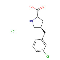 1049733-75-6 (2S,4R)-4-[(3-chlorophenyl)methyl]pyrrolidine-2-carboxylic acid;hydrochloride chemical structure