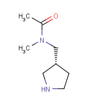 1257315-98-2 N-methyl-N-[[(3R)-pyrrolidin-3-yl]methyl]acetamide chemical structure