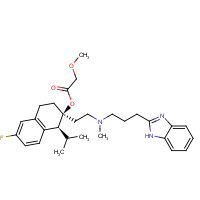 116644-53-2 [(1S,2S)-2-[2-[3-(1H-benzimidazol-2-yl)propyl-methylamino]ethyl]-6-fluoro-1-propan-2-yl-3,4-dihydro-1H-naphthalen-2-yl] 2-methoxyacetate chemical structure