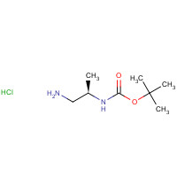 1217631-35-0 tert-butyl N-[(2R)-1-aminopropan-2-yl]carbamate;hydrochloride chemical structure