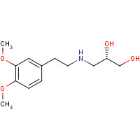 85648-10-8 (2S)-3-[2-(3,4-dimethoxyphenyl)ethylamino]propane-1,2-diol chemical structure