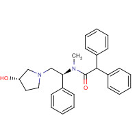 153205-46-0 N-[(1S)-2-[(3S)-3-hydroxypyrrolidin-1-yl]-1-phenylethyl]-N-methyl-2,2-diphenylacetamide chemical structure