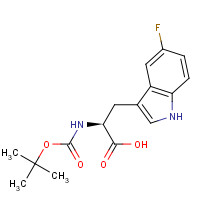 53478-53-8 (2S)-3-(5-fluoro-1H-indol-3-yl)-2-[(2-methylpropan-2-yl)oxycarbonylamino]propanoic acid chemical structure
