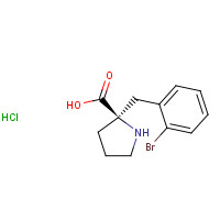 1049741-18-5 (2R)-2-[(2-bromophenyl)methyl]pyrrolidine-2-carboxylic acid;hydrochloride chemical structure