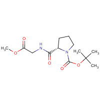 34290-72-7 tert-butyl (2S)-2-[(2-methoxy-2-oxoethyl)carbamoyl]pyrrolidine-1-carboxylate chemical structure