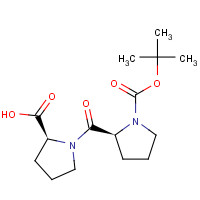15401-08-8 (2S)-1-[(2S)-1-[(2-methylpropan-2-yl)oxycarbonyl]pyrrolidine-2-carbonyl]pyrrolidine-2-carboxylic acid chemical structure