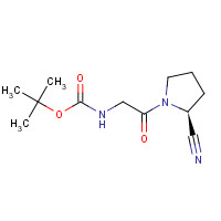 952023-06-2 tert-butyl N-[2-[(2S)-2-cyanopyrrolidin-1-yl]-2-oxoethyl]carbamate chemical structure