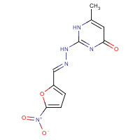 13293-13-5 6-methyl-2-[(2E)-2-[(5-nitrofuran-2-yl)methylidene]hydrazinyl]-1H-pyrimidin-4-one chemical structure