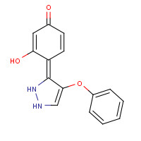 263744-90-7 (4Z)-3-hydroxy-4-(4-phenoxy-1,2-dihydropyrazol-3-ylidene)cyclohexa-2,5-dien-1-one chemical structure