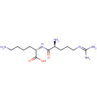 40968-46-5 (2S)-6-amino-2-[[(2S)-2-amino-5-(diaminomethylideneamino)pentanoyl]amino]hexanoic acid chemical structure