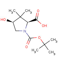 174060-99-2 (2S,4S)-4-hydroxy-3,3-dimethyl-1-[(2-methylpropan-2-yl)oxycarbonyl]pyrrolidine-2-carboxylic acid chemical structure