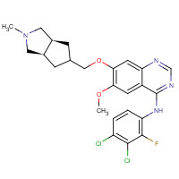 781613-23-8 7-[[(3aS,6aR)-2-methyl-3,3a,4,5,6,6a-hexahydro-1H-cyclopenta[c]pyrrol-5-yl]methoxy]-N-(3,4-dichloro-2-fluorophenyl)-6-methoxyquinazolin-4-amine chemical structure