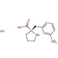 1049742-05-3 (2S)-2-[(3-methylphenyl)methyl]pyrrolidine-2-carboxylic acid;hydrochloride chemical structure