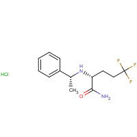 1146699-61-7 (2R)-5,5,5-trifluoro-2-[[(1R)-1-phenylethyl]amino]pentanamide;hydrochloride chemical structure