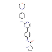 945755-56-6 (2S)-N-[4-[2-(4-morpholin-4-ylanilino)pyrimidin-4-yl]phenyl]pyrrolidine-2-carboxamide chemical structure