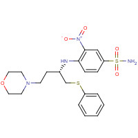 872866-40-5 4-[[(2S)-4-morpholin-4-yl-1-phenylsulfanylbutan-2-yl]amino]-3-nitrobenzenesulfonamide chemical structure