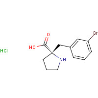 1217836-26-4 (2S)-2-[(3-bromophenyl)methyl]pyrrolidine-2-carboxylic acid;hydrochloride chemical structure