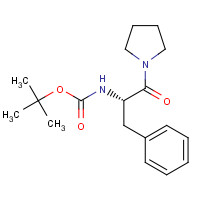 125139-05-1 tert-butyl N-[(2S)-1-oxo-3-phenyl-1-pyrrolidin-1-ylpropan-2-yl]carbamate chemical structure