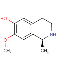 89-31-6 (1S)-7-methoxy-1-methyl-1,2,3,4-tetrahydroisoquinolin-6-ol chemical structure