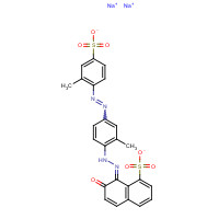 6226-76-2 disodium;(8Z)-8-[[2-methyl-4-[(2-methyl-4-sulfonatophenyl)diazenyl]phenyl]hydrazinylidene]-7-oxonaphthalene-1-sulfonate chemical structure